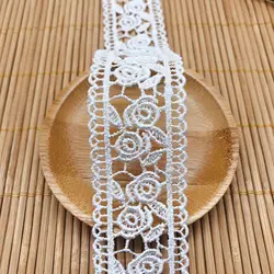 3Yard Water solubleDIY Necklace Bilateral rose Polyester lace3cm Yarn Garment accessories embroidery Clothing Sewing Accessories