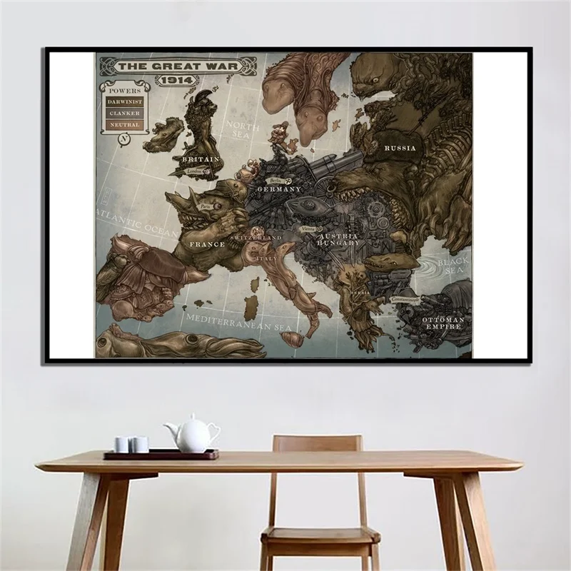 59X42Cm Vintage Retro Eropa Peta Dunia Bukan Tenunan Poster Dinding Grafik Dekorasi Rumah Wall Sticker Dunia peta Lukisan Travel Hadiah