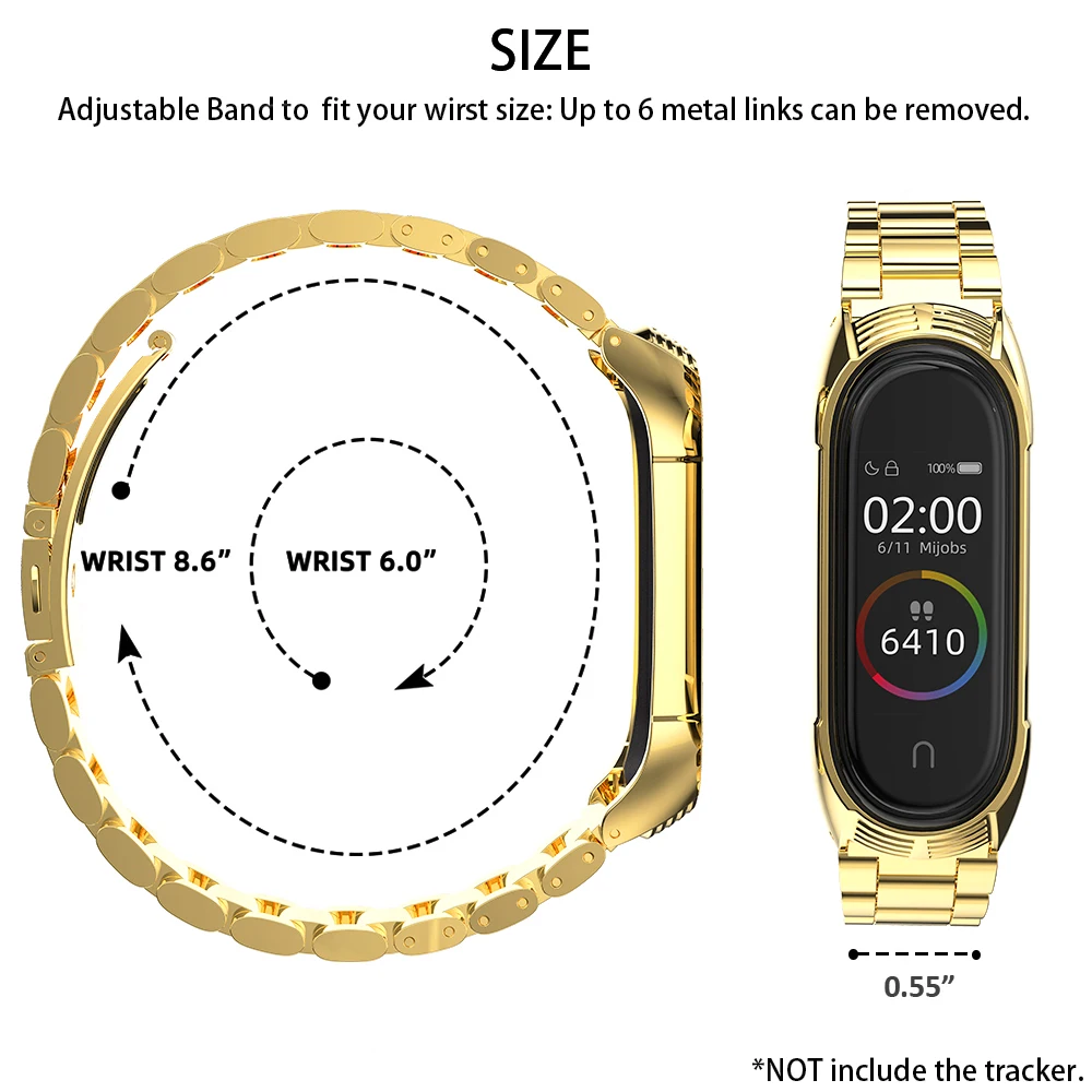 Mi Band 4 3 5 6สายโลหะสมาร์ทสร้อยข้อมือ Opaska Correa Mi Bend 4 Miband 5สายรัดข้อมือ Global Version miband 4 Band