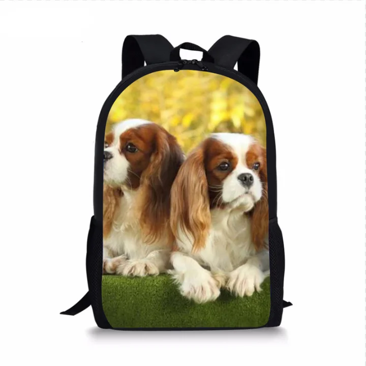 Children School Bags Mochila Escolar Cute 3D Pet Spaniel Dog Printing Boys Backpacks Kids Kindergarten Schoolbag Girls