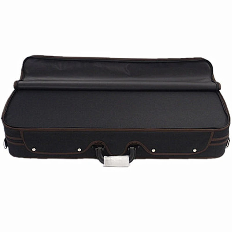 2 Pcs Violin Case-Creative Double Violin Case 4/4 w/ Hygrometer High Quality Wooden Violin Case