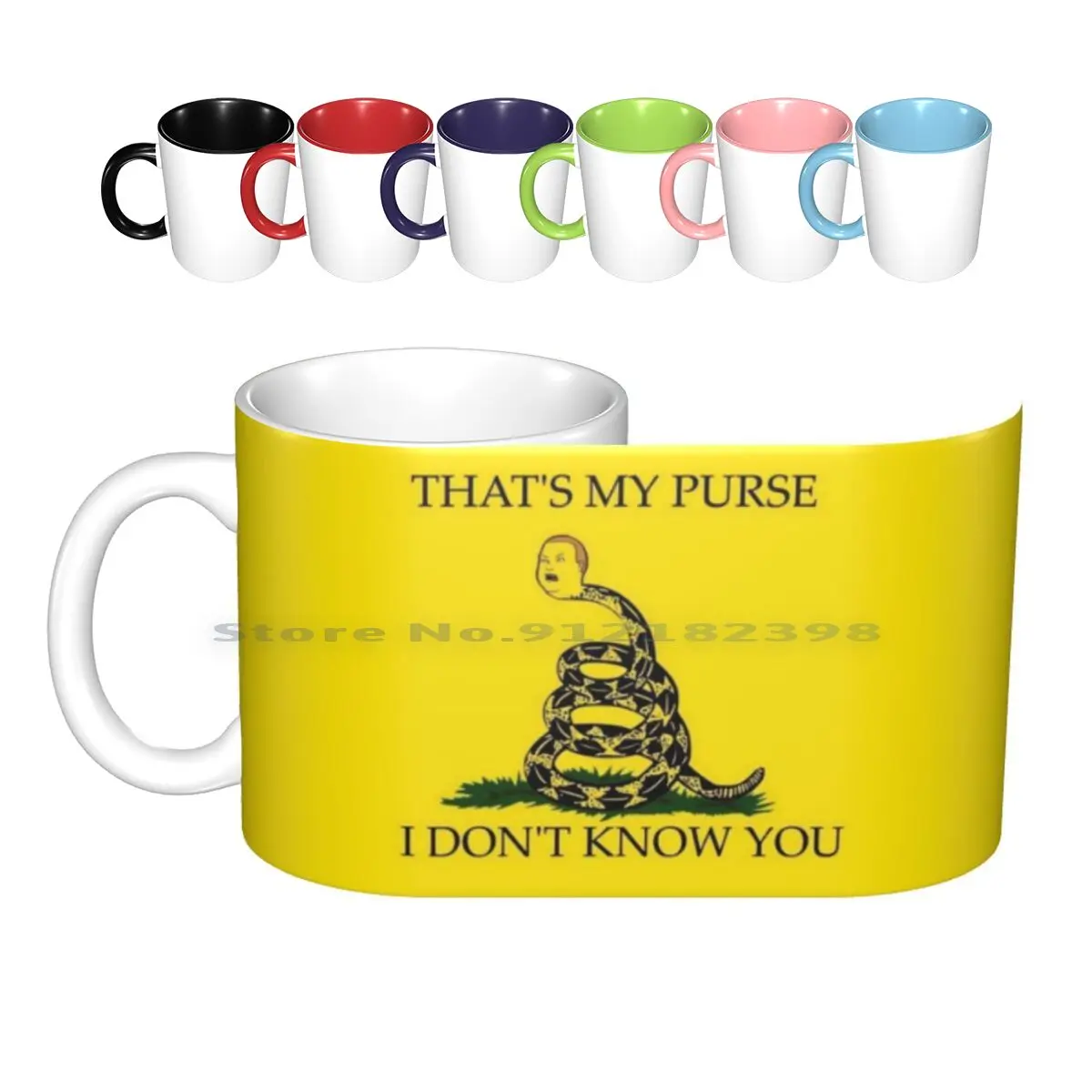 That's My Purse! I Don't Know You! Ceramic Mugs Coffee Cups Milk Tea Mug Creative Trending Vintage Gift Bottle Cup