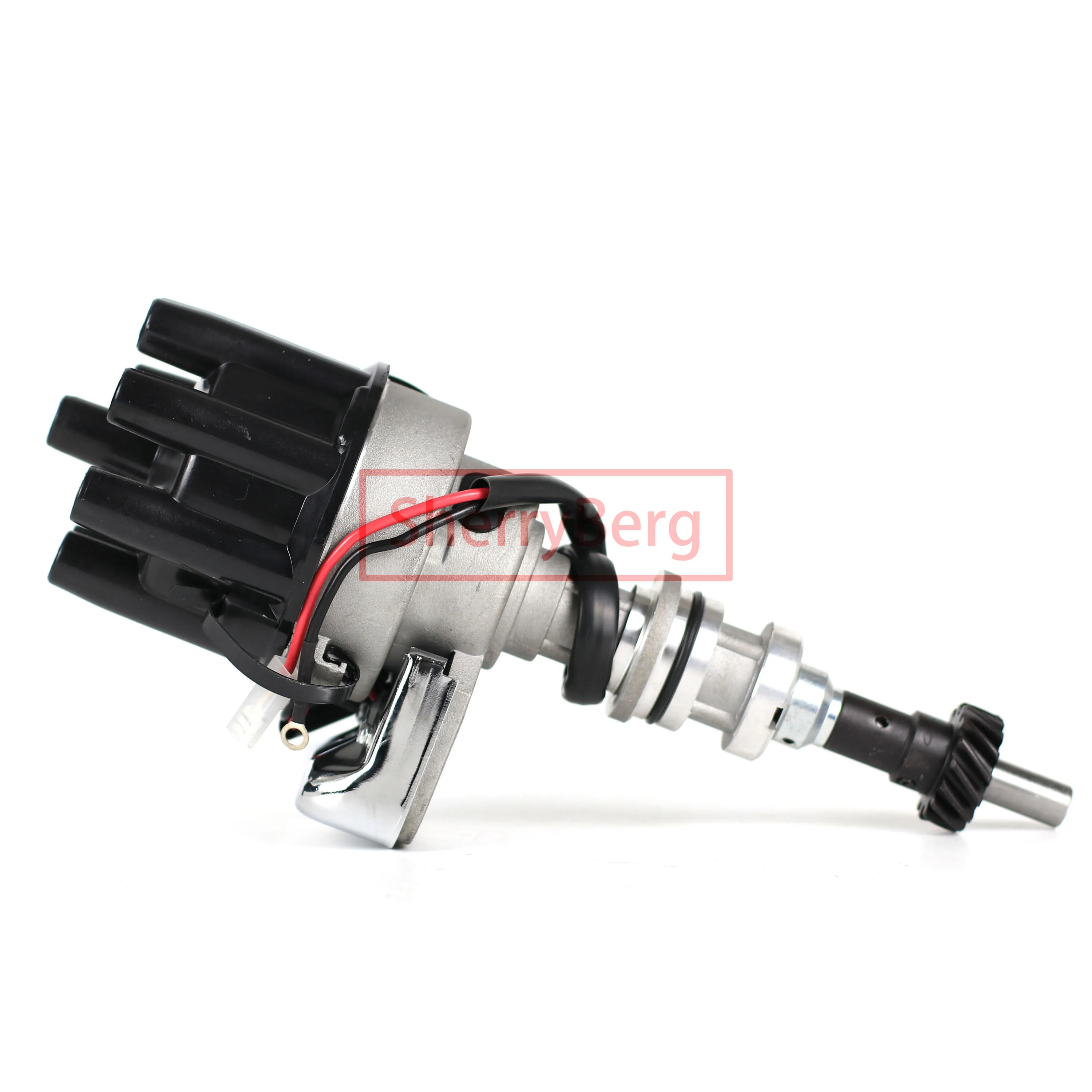 SherryBerg ELECTRONIC DISTRIBUTOR for HEI DISTRIBUTOR for Ford 351C 51C, 351M 429 460 Cleveland V8 BLACK Cap HEI Ready to Run