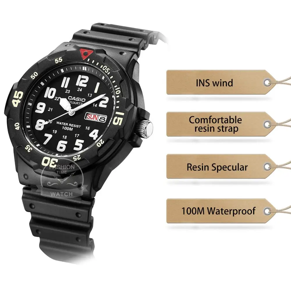 Casio montre montre de plongée hommes ensemble top marque de luxe montre-bracelet étanche Sport Quartz hommes montre montre militaire relogio