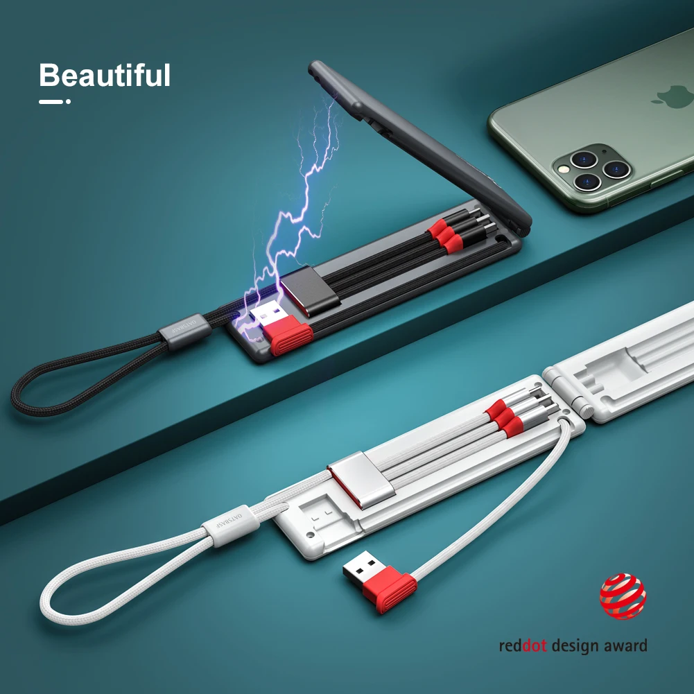 3 w 1 kabel USB typu C magnetyczny Box do szybkiego ładowania dla iPhone 13 12 Pro Max Xiaomi przenośny kabel Micro Lightning Charing