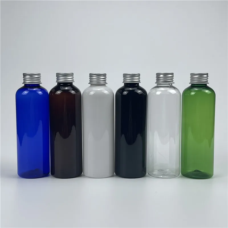 

200ml X 30 Aluminum Screw Cap Cosmetic Plastic Bottles Personal Care Packaging Bottle For Toner Emollient Water Essential Oil