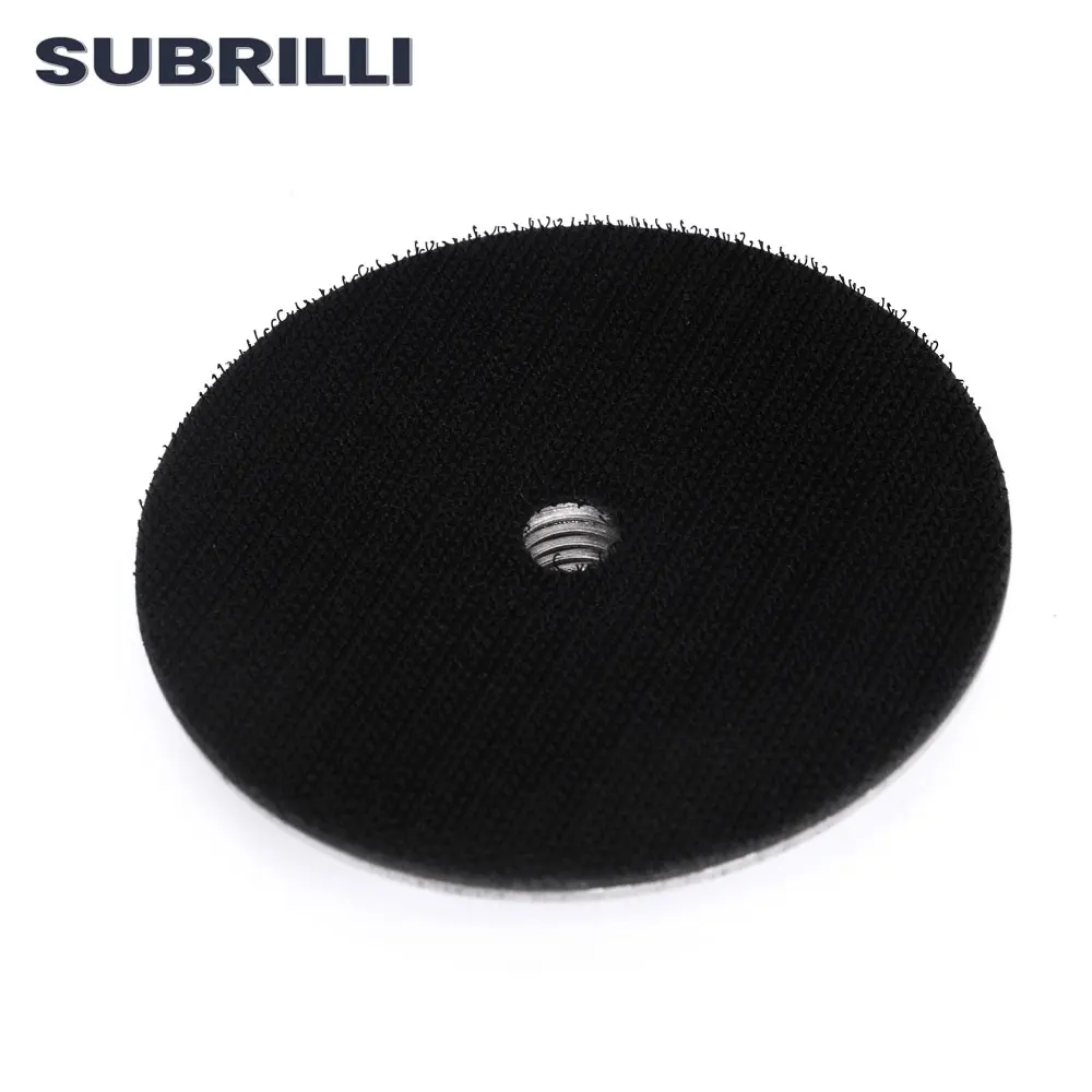 SUBRILLI 4 Inch Aluminum Backer Pad 100mm Diameter M14 5/8-11 Thread Backing Plate Holder For Polishing Pad Angle Grinder