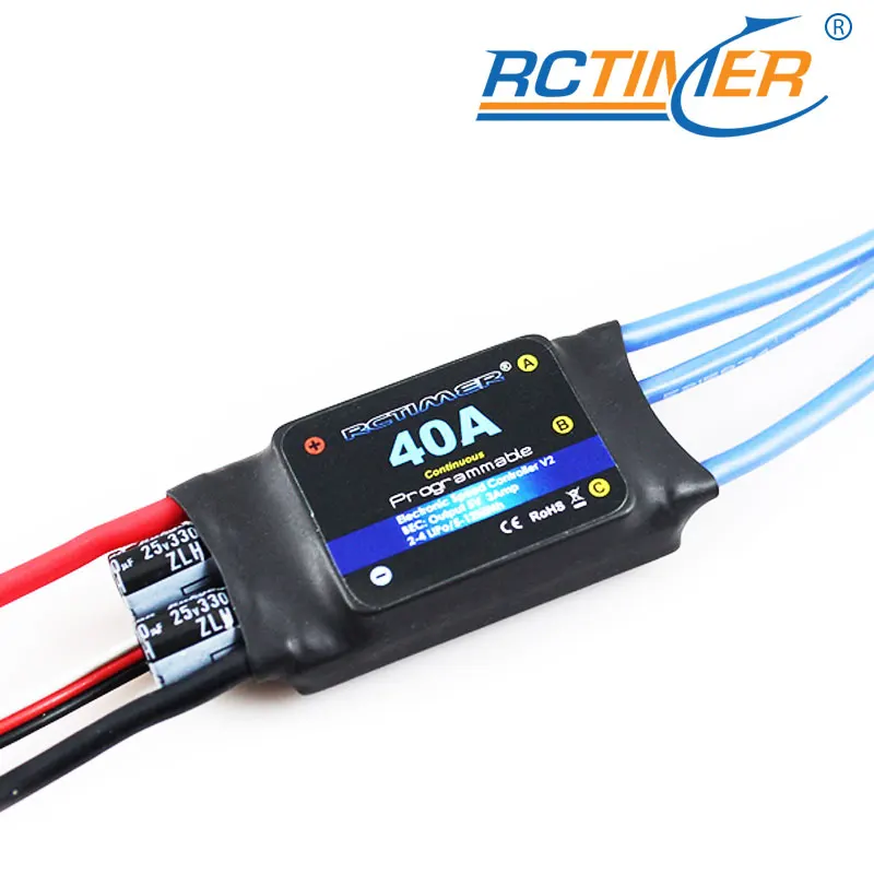 

RCTimer Brushless Motor Speed Controller Hobbywing FW ESC 40A