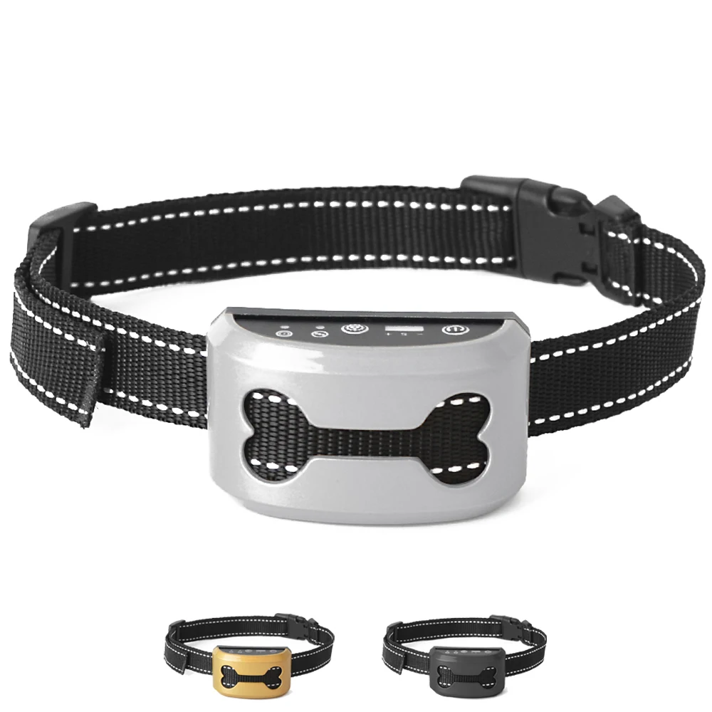 

Anti Barking Dog Electric Shock Collar Waterproof Training Collars Pet Dogs Rechargeable Necklace No Bark Automatic Device