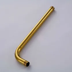 Brazo de ducha de latón dorado, brazo de extensión de ducha redondo montado en la pared, G1/2
