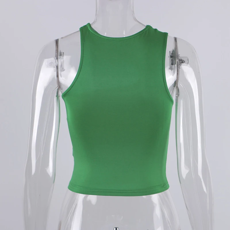 Cut Out Sexy Crop Off Schulter Solide Dünne Sport Kurze Tops Frauen Tank Unregelmäßigen Sommer Rohr Tops – Detail 10
