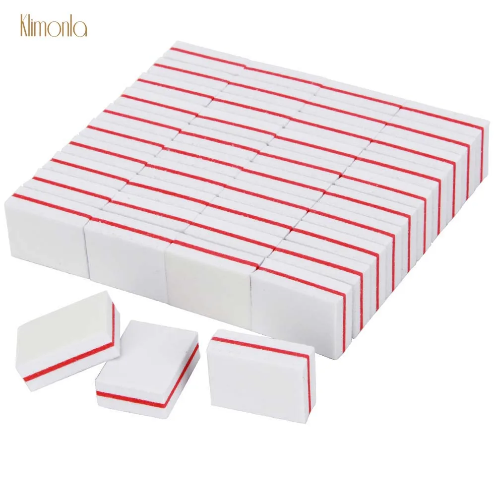 

50pcs/lot Mini Nail Polishing Files White Mini Buffer Block Nail Art Sanding Files Nail Polish Gel Clean Tools Manicure Tips