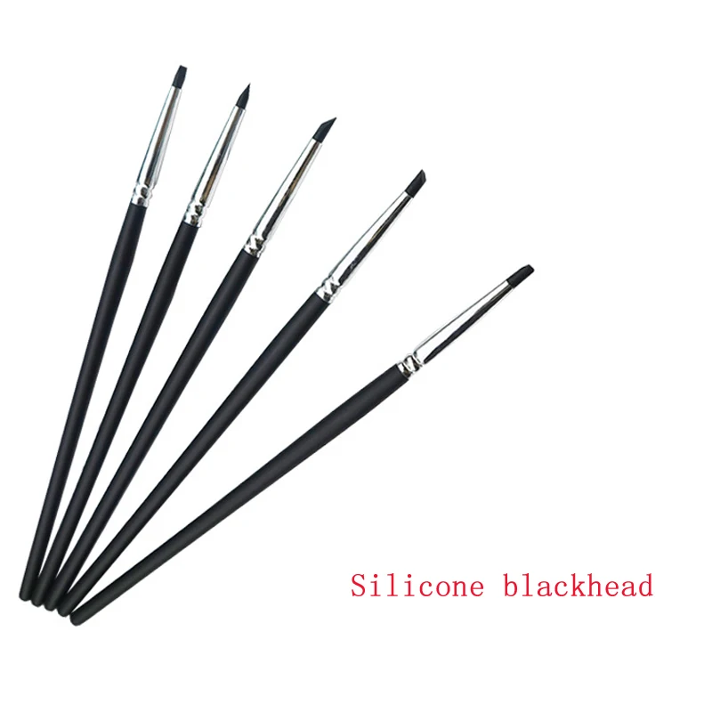 5pcs Dental lab composite Silicone Resin Brush Pens Dentistry products  For Adhesive Resin Porcelain Teeth Denture Dentist Tools