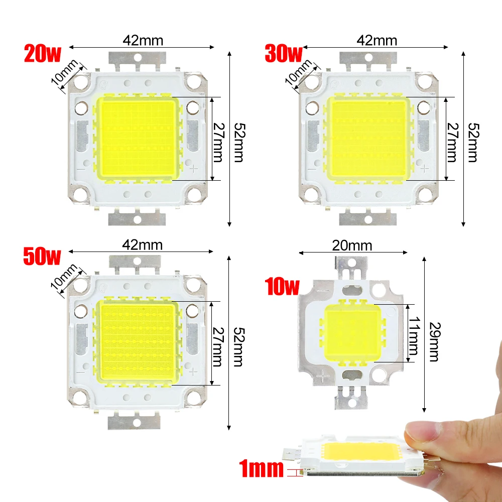 Moduł COB LED Chip Lamp 32V-34V 10W 20W 30W 50W Diody Żarówka LED do reflektorów zewnętrznych Zintegrowane koraliki Napęd