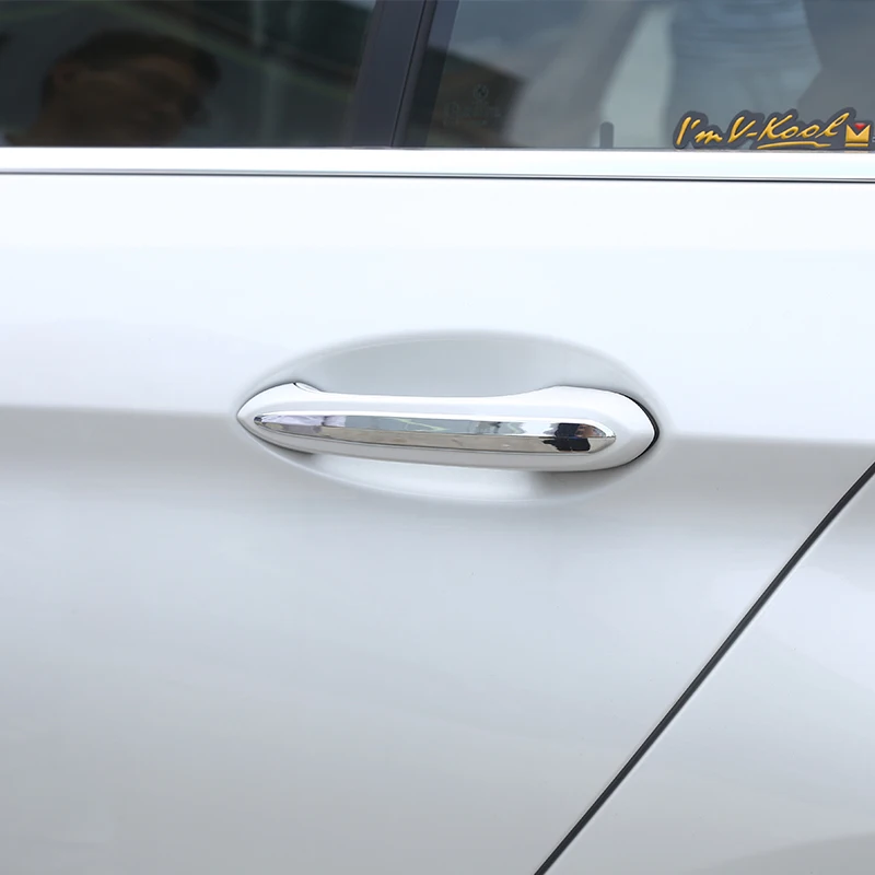 4Pcs ABS Chrome Polish Car Door Handle Strips Trim For BMW 5 Series G30 530li 2018 For BMW X4 G02 2018 Auto Accessories