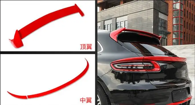 ABS Car Rear Wing Trunk Lip Spoilers / Top Spoiler For Porsche Macan 2014 2015 2016 2017 2018 2019