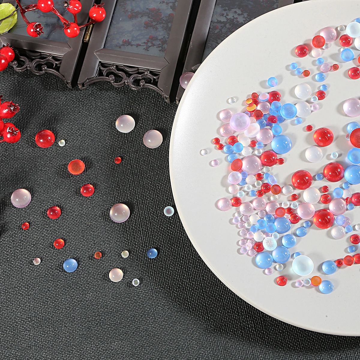 4 6 8 10 12mm 20-50pcs Resin Cat Eye Beads Round Flat Back Clear Cabochons Dome Cameo For Jewelry Making DIY Blank Base Findings