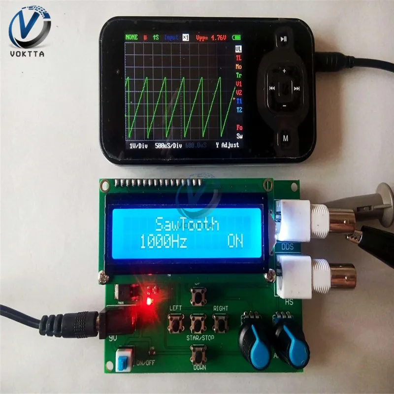 DDS Function Signal Generator Sine Square Sawdust Triangle Wave Generator 1602 Digital LCD Display Module