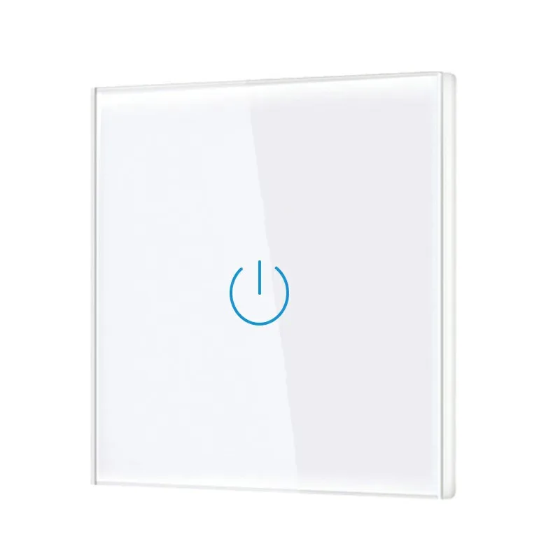 

Wall Touch Sensor Switch Interruptor De Toque Light EU UK 86 Switch Crystal Glass Panel 1Gang 1Way Electrical light switch plate