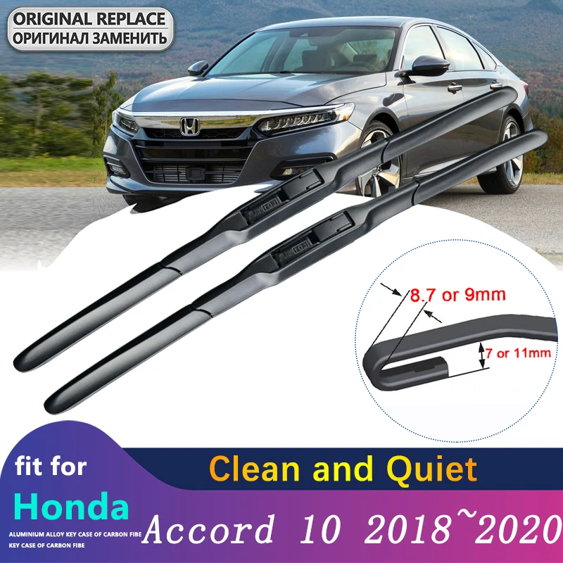 

for Honda Accord 10 X 2018 2019 2020 MK10 10th Gen Car Wiper Blades Front Window Windscreen Windshield Car Styling Accessories