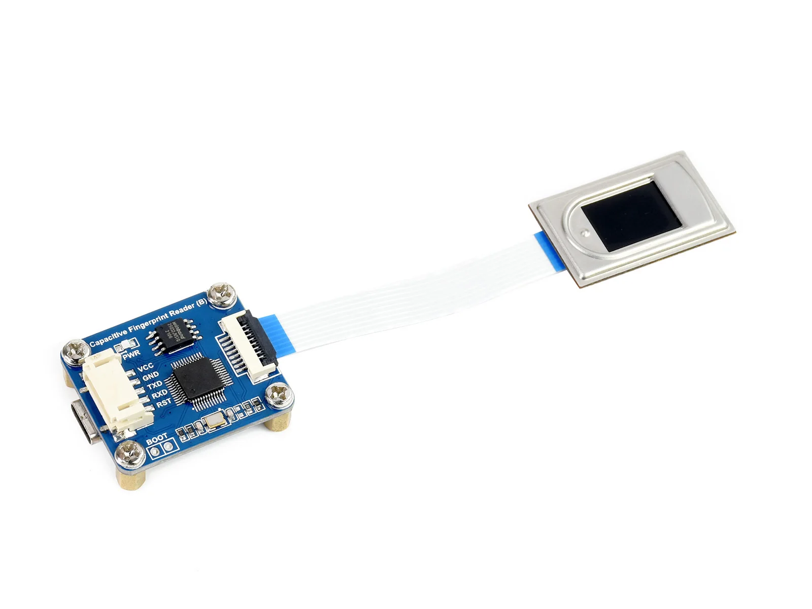 

Waveshare High Precision Capacitive Fingerprint Reader (B), UART/USB Dual Ports, suits for integration applications.