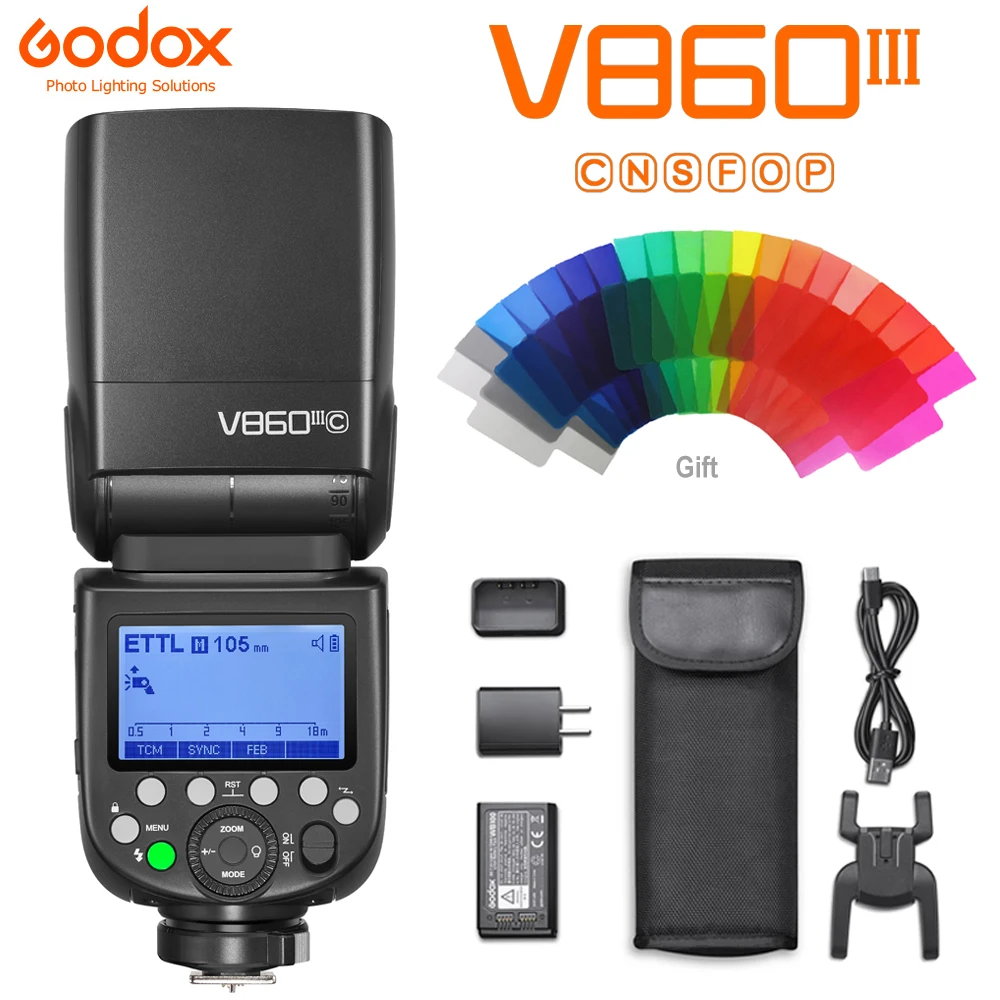 Godox V860III V860 III Speedlite Camera Flash E-TTL HSS Flash Light for Canon Sony Nikon Fuji Olympus Panasonic Pentax Camera