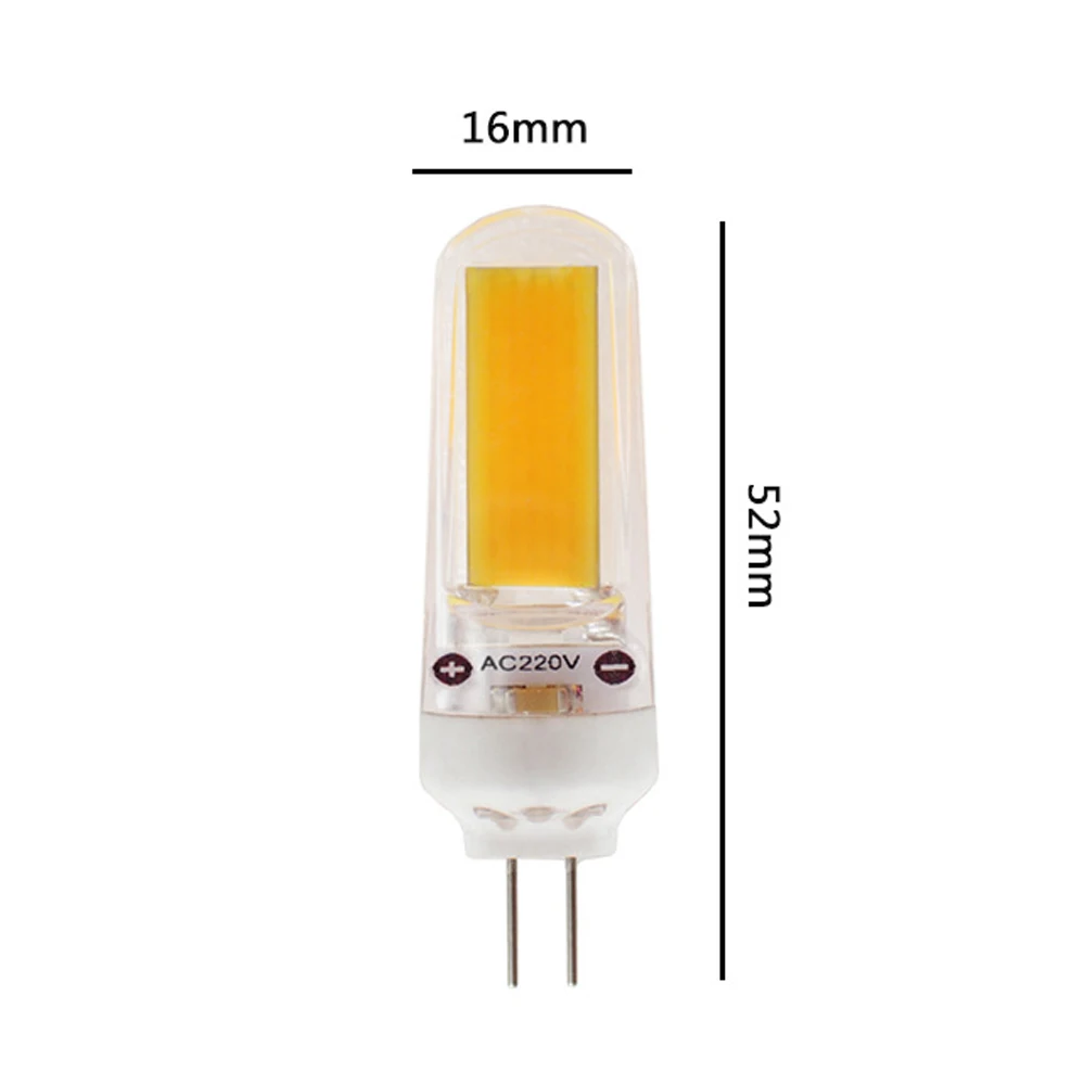 LED G4 G9 E14 램프 전구, 밝기 조절 220V 4W COB SMD LED 조명 교체 할로겐 스포트라이트 샹들리에, 10 개