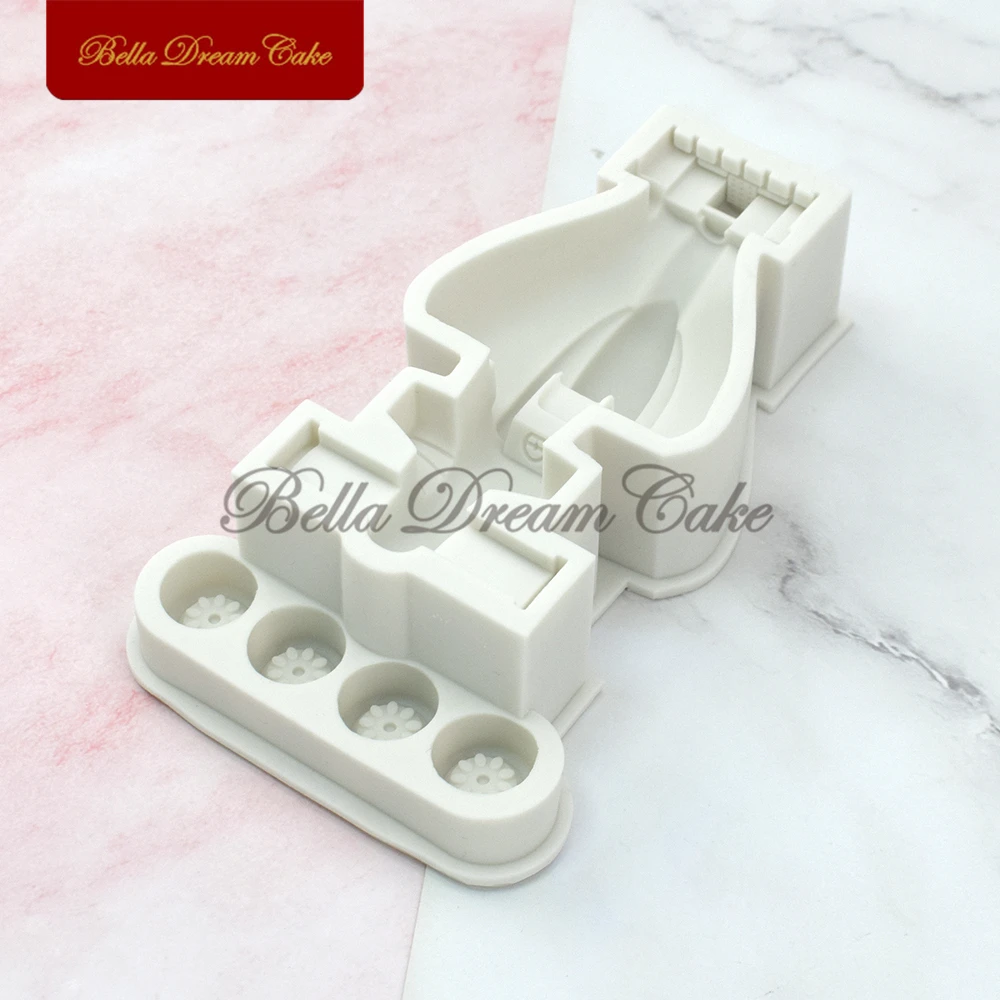 3D Racing Car Design Silicone Mold Fondant Chocolate Mould DIY Handmade Clay Molds Cake Decorating Tools Baking Accessories ​