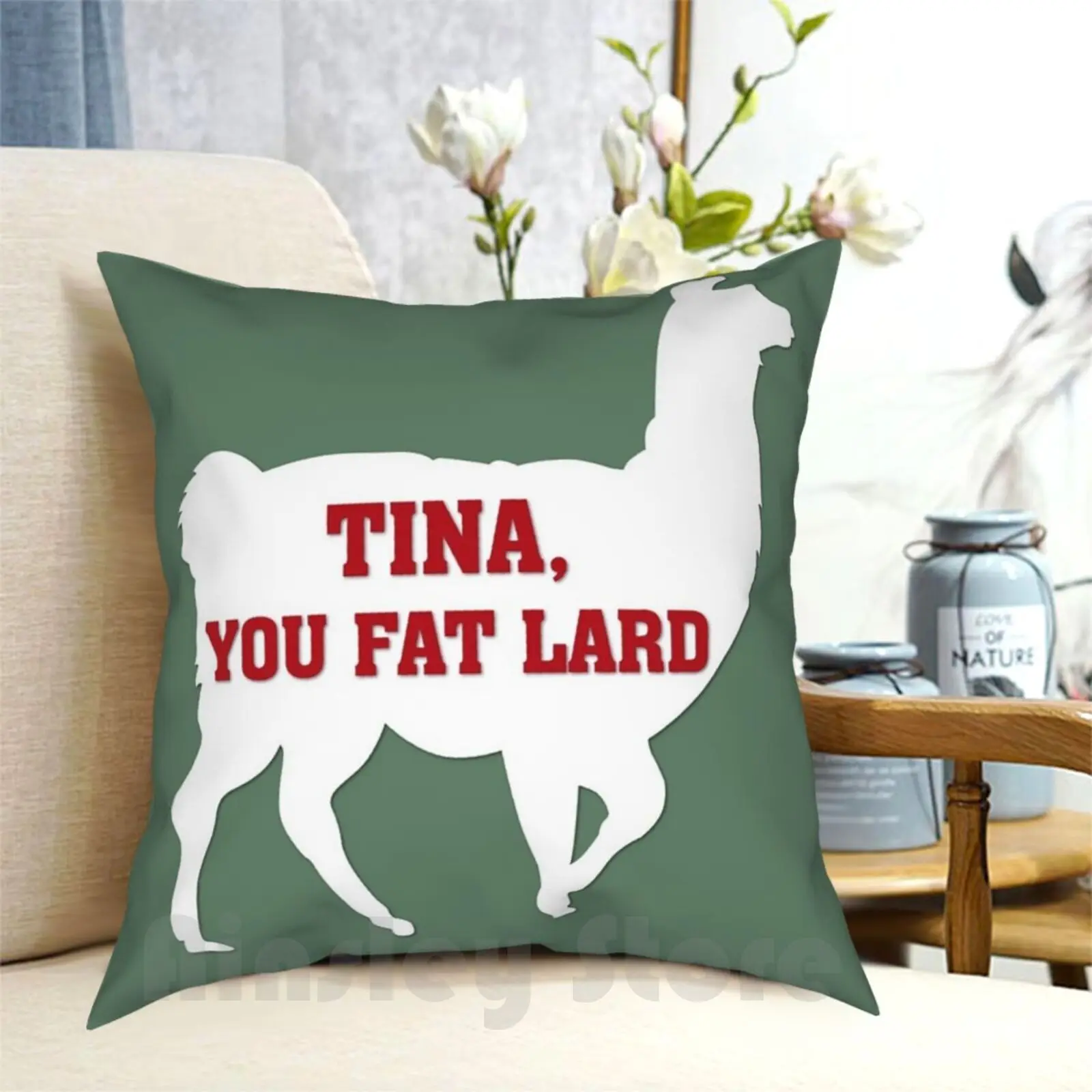 

Tina , You Fat Lard Pillow Case Printed Home Soft Throw Pillow Napoleon Dynamite Llama Tina You Fat Lard Quote