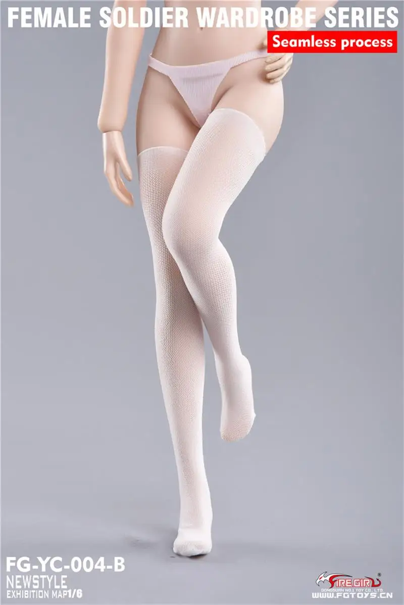 FG-YC-004 1/6 Scale Sexy Wardrobe Series Seamless Legs Socks Clothes Accessory for 12'' Action Figure Body For Collection