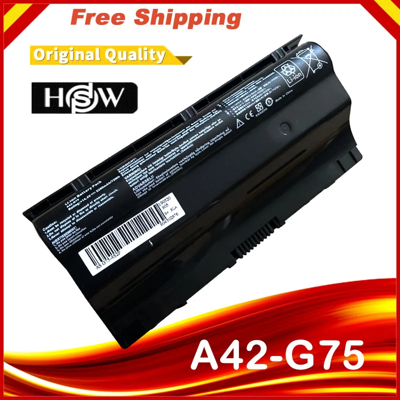 Laptop Battery For Asus G75VW G75 G75VX G75V 3D A42-G75 G75VM G75VW-DS73 G75VW-FS71 G75VW-FS72