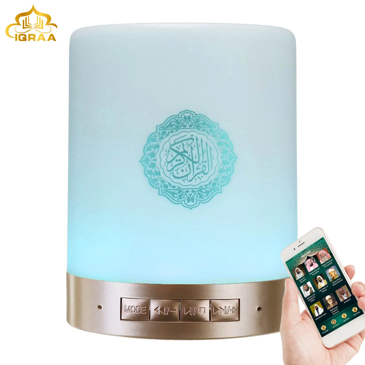 SQ-112 Portable Touch Bluetooth Wireless Speaker APP Control Night Light Bulb Remote Control Lamp Speaker Home Bedroom Decor