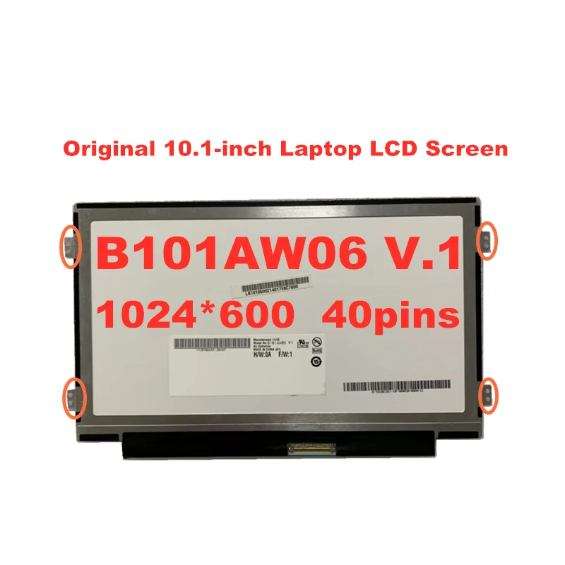 Original 10.1-inch laptop LCD screen For lenovo ideapad s110 s100 notebook display screen B101AW06 V.1 V.0 N101L6-L0D  40pins