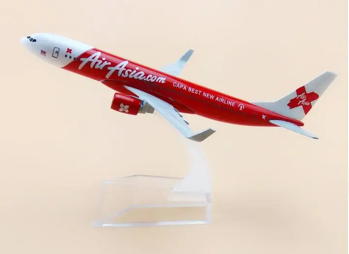 

Alloy Metal Red Air Asia Airlines A340 Airplane Model Asia Airbus 340 Airways Plane Model Aircraft Kids Gifts 16cm