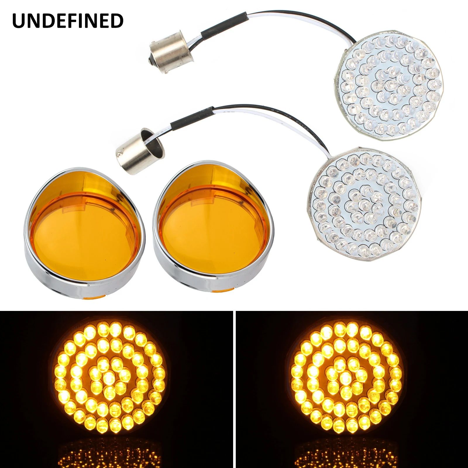 

1156 Inserts Bullet Turn Signal Indicator Light Lamp W/Lens Cover for Harley Sportster 1200 883 XL Dyna Softail Super Road Glide