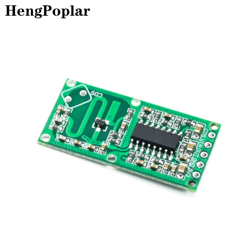 Módulo de sensor de radar de microondas de 5 unids/lote, interruptor de inducción de cuerpo humano, sensor inteligente