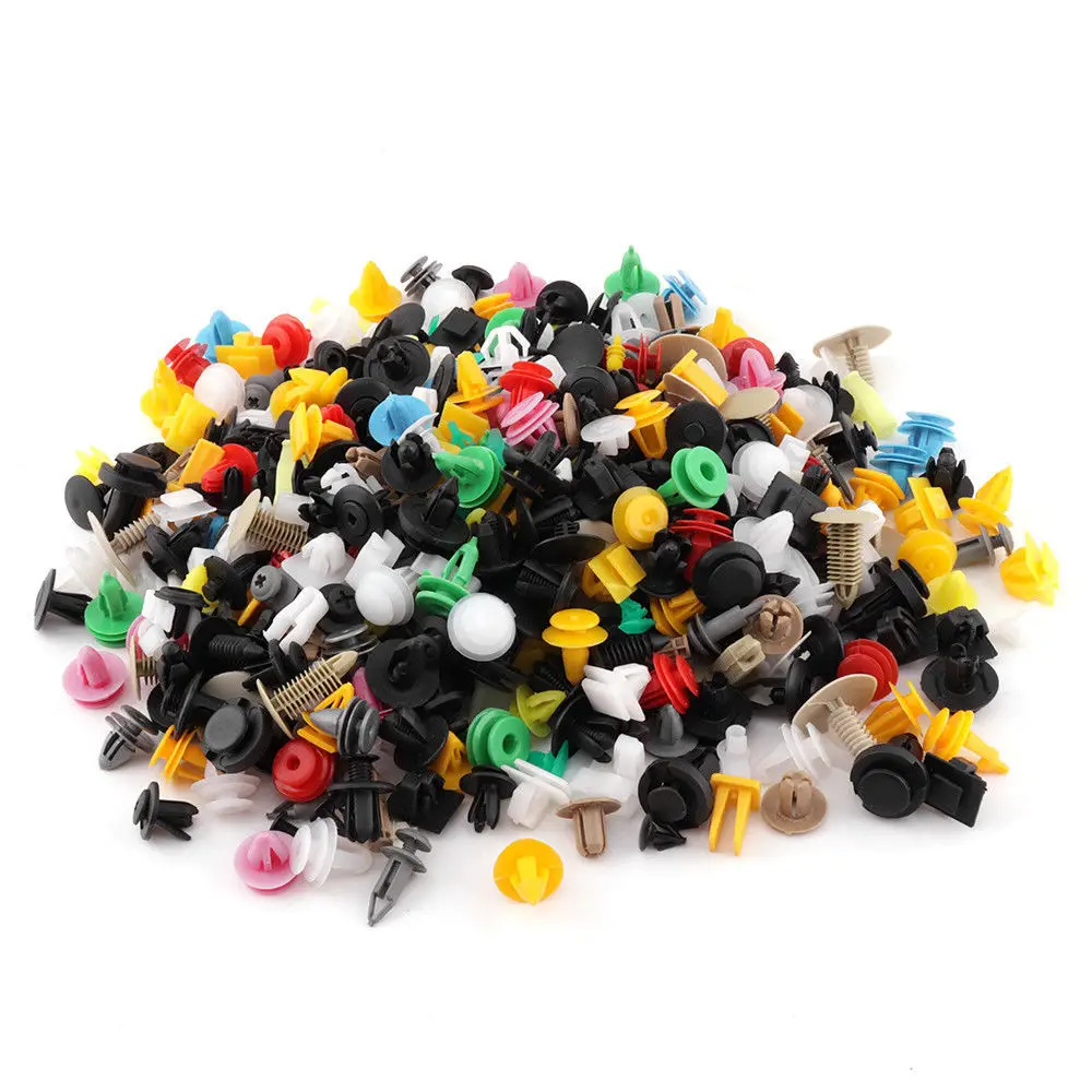 200pcs Car Mixed Universal Door Trim Panel Clip Fasteners Auto Bumper Rivet Retainer Push Engine Cover Fender Fastener Clip