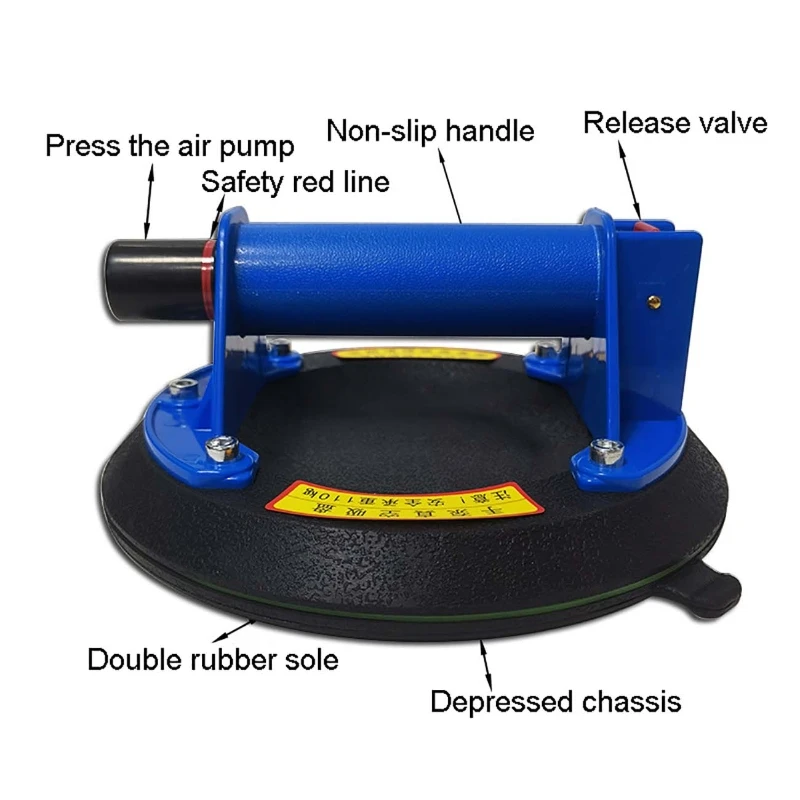 210mm strumento di sollevamento manuale piastrella ventosa pompa di vetro 150KG pompa di aria ventose per vuoto potente utensile manuale resistente