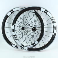 OEM 700C Road bike 50mm clincher rims 3K carbon bicycle wheelsets with alloy brake surface aero spokes