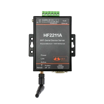 WiFi Serial Device Server RS232/RS485/RS422 Serial Port WiFi to Ethernet Converter Module HF2211 HF2211A EU Plug Available