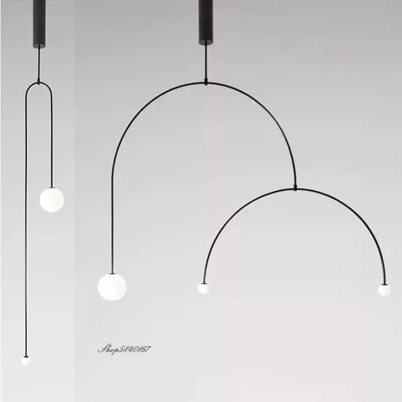 Imagem -03 - Pós-moderna Luz Pingente Nordic Designer Geometria Hanglamp Luzes da Lâmpada para Sala de Estar Decoração da Sala de Jantar Loft Led Luzes Penduradas