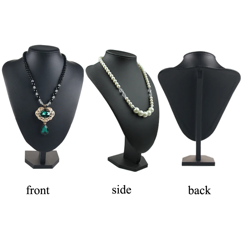 Classic 6Options PU Black Jewelry Display Model Bust Show Exhibitor For Woman Necklaces Pendants Mannequin Jewelry Organizer