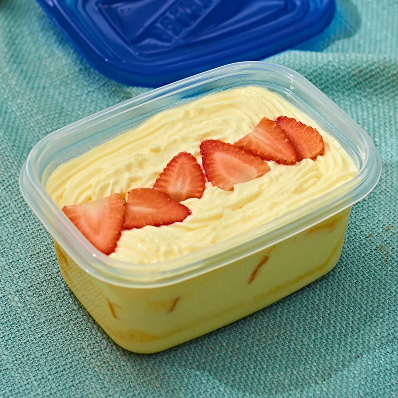 50pcs 280ml Soy Milk Cake Box Ice Cream Fruit Salad Transparent Boxes Disposable Dessert Plastic Cup DIY Baking Gift Favor Boxes