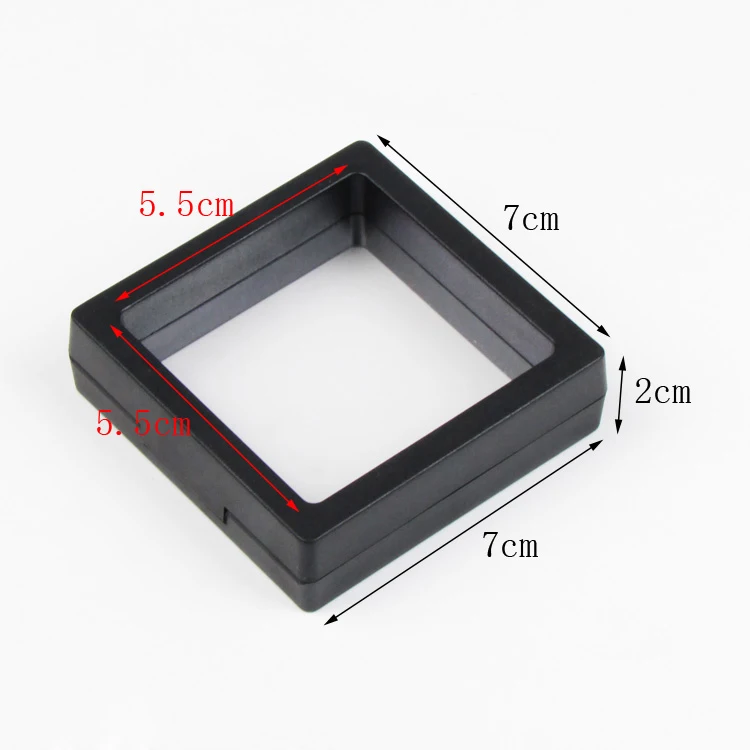 3D Floating Picture Frame Shadow Box Protect Ring Earrings Jewelry Display Stand Pendant Necklace Holder Gem Stones Storage Case