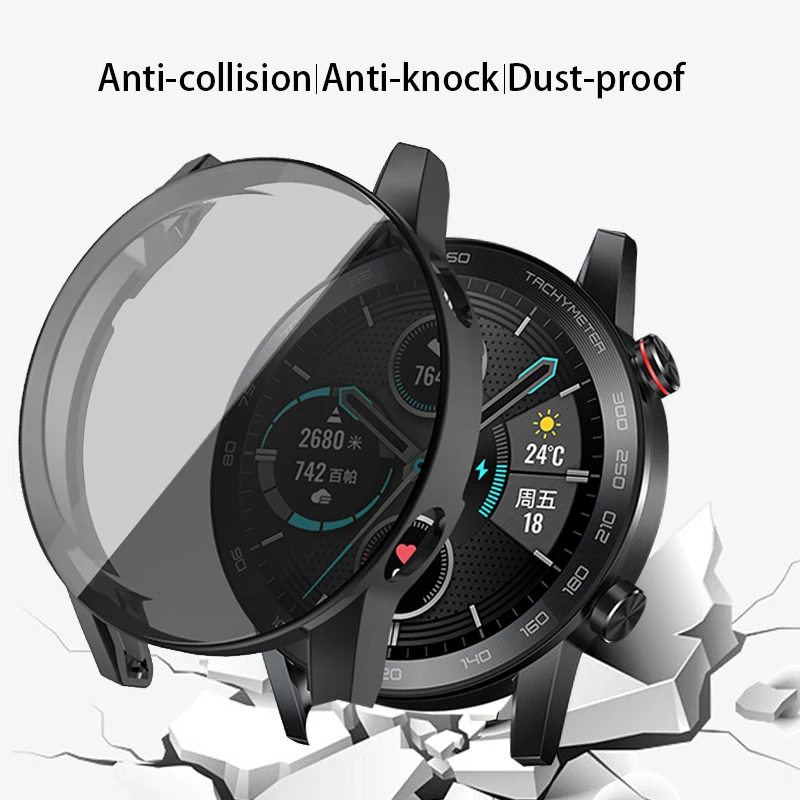 For HONOR Magic Watch 2 46mm Protection Case Soft TPU Silicone Frame Super Thin Watch Cover Rubber Shell For HONOR Watch Cases