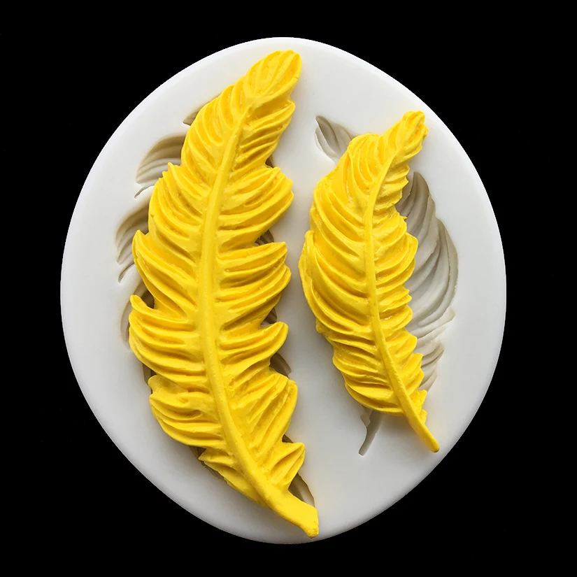 Feather Silicone Mold Sugarcraft Fondant Cake Decorating Tools Cupcake Chocolate Baking Mold