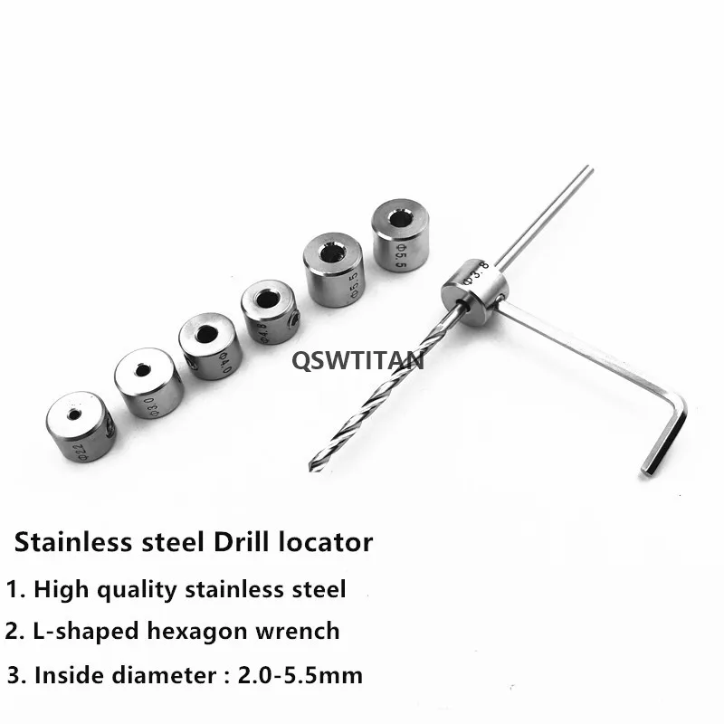 Drill Stop Collar Set 2.0mm-5.5mm Stainless Steel Drilling Bit Depth Stopper Ring