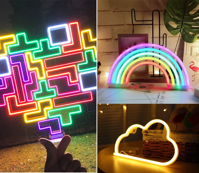 6mm Flexible LED Neon Strip Light With Power Adapter Touch Dimmer Hand Sweep PIR Motion Sensor Switch Set