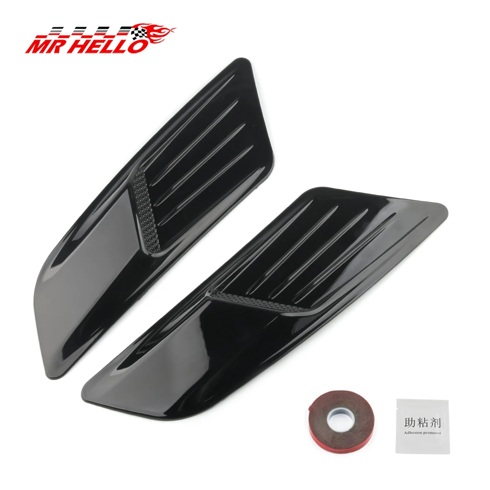 Car Carbon Fiber Copy Universal Front Hood Air Intake Trim Scoop Vent Guards