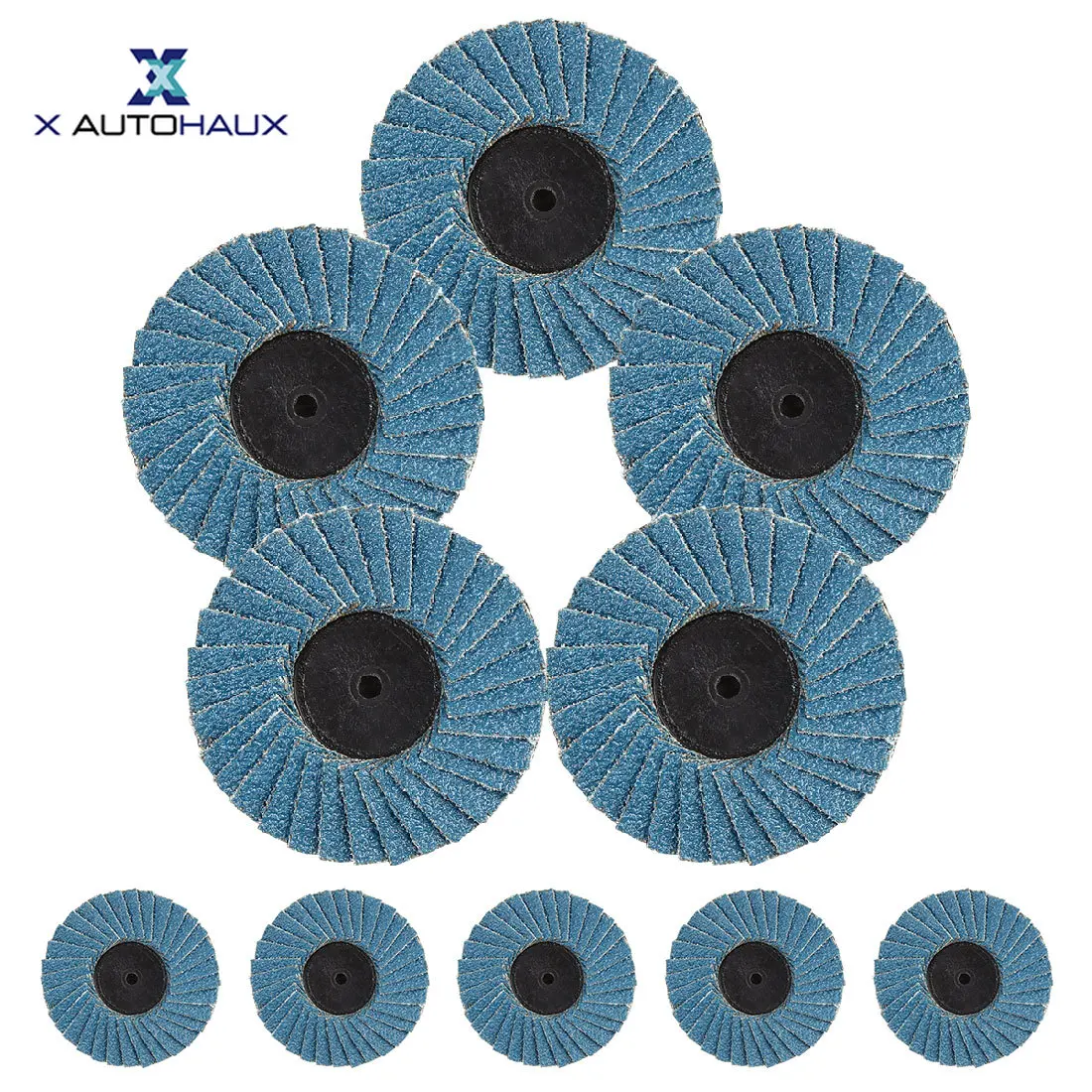 

X Autohaux Car Polishing Aluminum Oxide 2 Inch High Density Flap Disc Sanding Grinding Wheel 80 120 Grit 10 20 Pcs Sandpaper